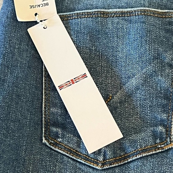 HUDSON BLAIR HIGH RISE DISTRESSED BOOT CROPPED‎ JEANS BLUE NWT WOMEN'S SIZE 29 - Picture 11 of 16